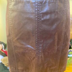 Free People Brown Leather Skirt 8